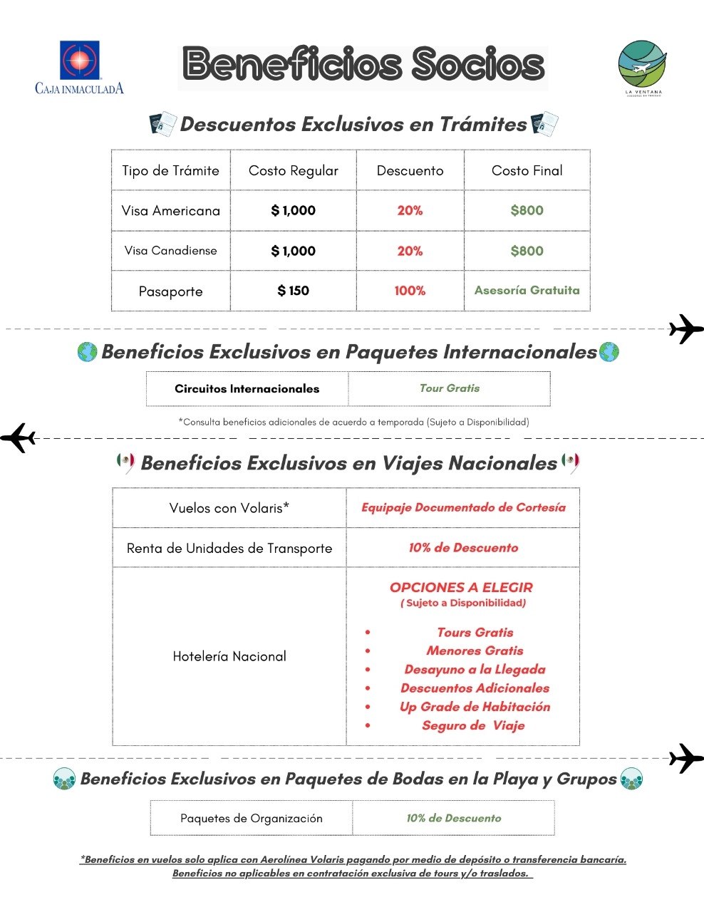 Financiamiento para tu viaje Caja Inmaculada » La Ventana Turismo